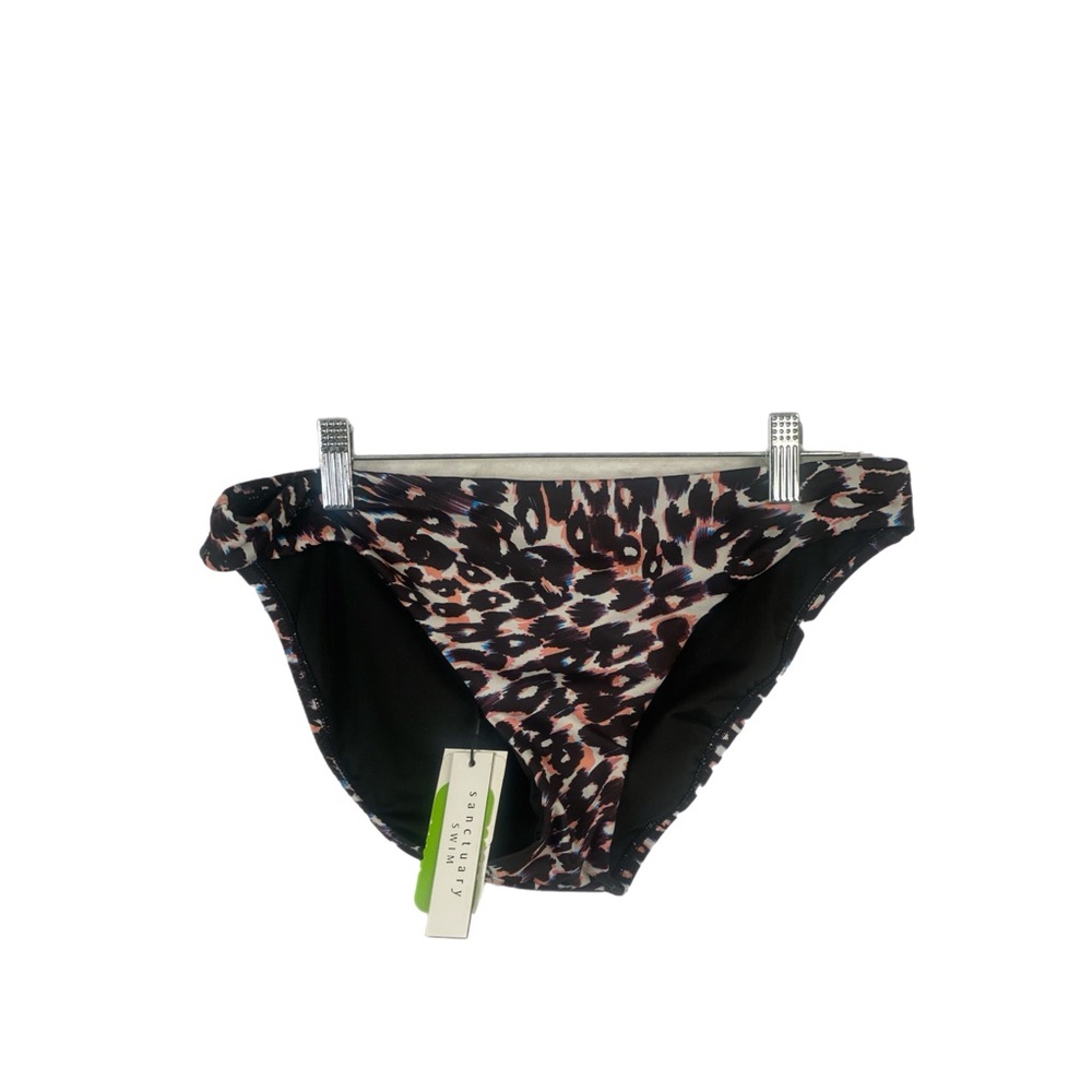 Sanctuary Swim Women’s Black, Peach,White,Blue Bikini Bottoms Size M NWT